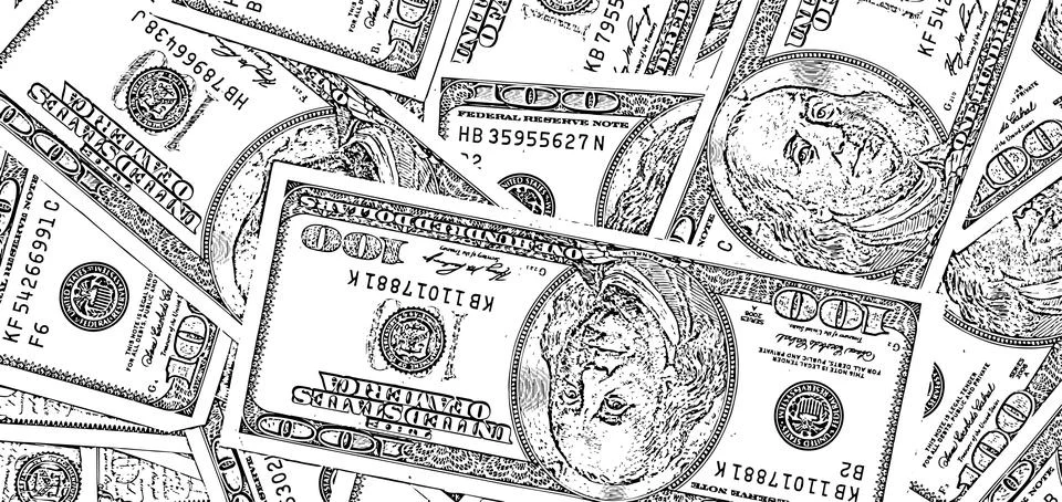 Grunge vector background texture of US dollars Stock-Illustration