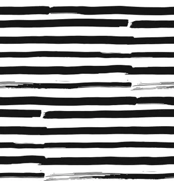 Grunge Vector Brush Strokes Striped Seamless Pattern. Vibrant geometric lines Stock Illustration