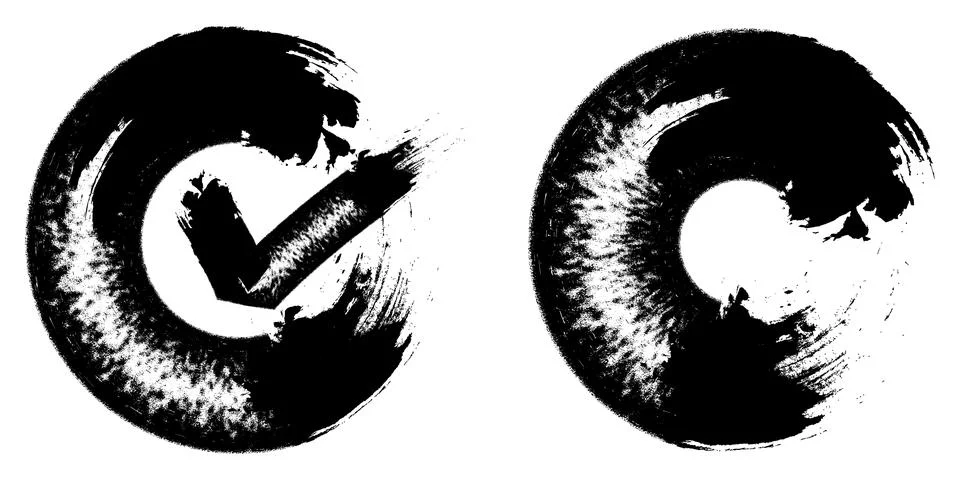 Grunge vector circle texture background art design set. Grunge abstract design Stock Illustration