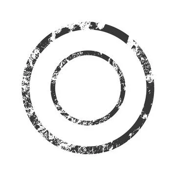 Grunge vector Faded circular empty postage stamp frame Stock Illustration