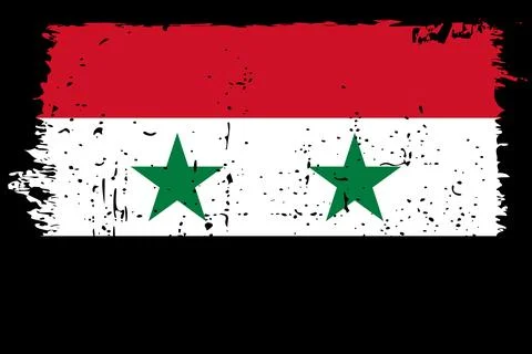 Grunge vector flag of Syria Stock Illustration