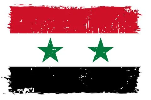 Grunge vector flag of Syria Stock Illustration