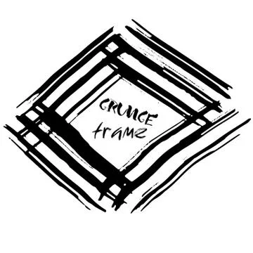 Grunge vector frame. Ink dry brush background. Hand drawn texture. Vector Stock Illustration