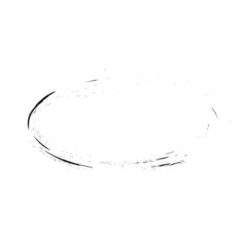 Grunge vector frame oval shape Stock Illustration