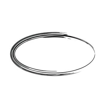 Grunge vector frame oval shape Stock Illustration