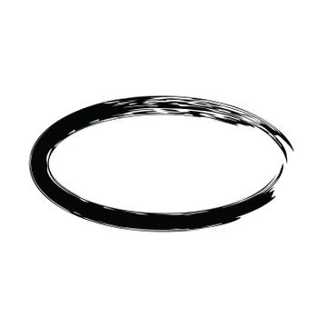 Grunge vector frame oval shape Stock Illustration