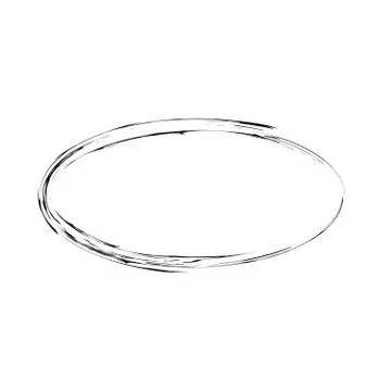 Grunge vector frame oval shape Stock Illustration