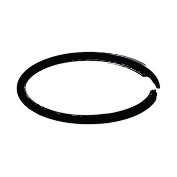 Grunge vector frame oval shape Stockillustratie