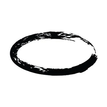 Grunge vector frame oval shape Stock Illustration