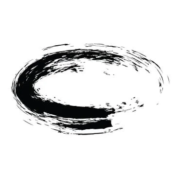 Grunge vector frame oval shape Stock Illustration