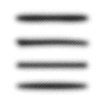 Grunge vector halftone brush strokes on white Illustration
