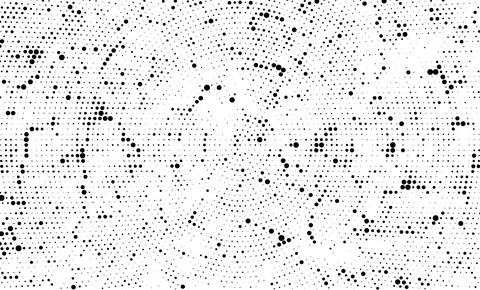 Grunge vector Halftone Dot Pattern with grunge Metallic Perforated Texture Illustrazione stock