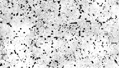 Grunge vector Halftone Dot Pattern with grunge Metallic Perforated Texture Illustrazione stock