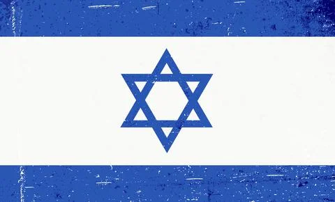 Grunge vector image of the Israel flag. Abstract grungy Israel background. Gr Stock-Illustration