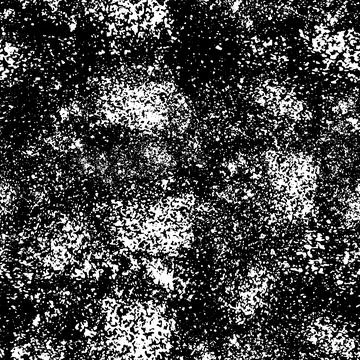 Grunge Vector Seamless Black and White Texture. Vintage Hand Painted Dirty Se Stock Illustration