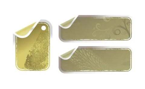 Grunge vector stickers Stock Illustration