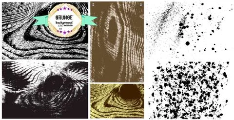 Grunge vector texture set. Dirty backdrop. Stock Illustration