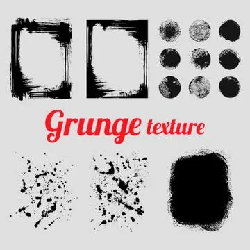 Grunge vector texture set Stock Illustration