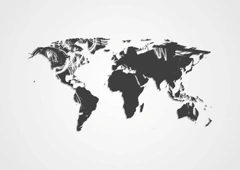 Grunge vector world map Grunge dark vector world map Copyright: xZoonar.co... Stock Photos