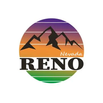 Grunge vintage round sign with text Reno, Nevada, vector illustration Stock Illustration