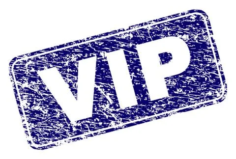Grunge VIP Framed Rounded Rectangle Stamp Stock Illustration