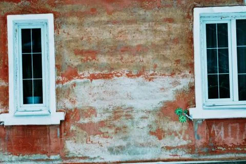Grunge Wall and Windows Foto stock