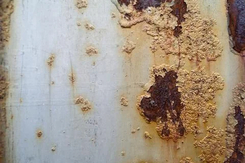 Grunge wall background with sags of rust Stock Photos