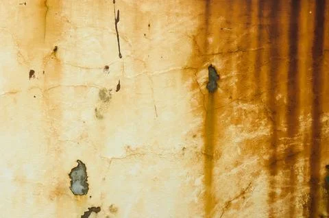 Grunge wall background with sags of rust Stock Photos