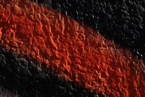 Grunge wall painted with red &amp; black paint Stock-Fotos