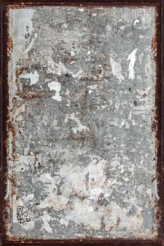 Grunge wall with rusty frame Stock Photos
