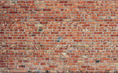 Grunge wall surface, texture old red brick masonry, vintage background, blank Stock Photos