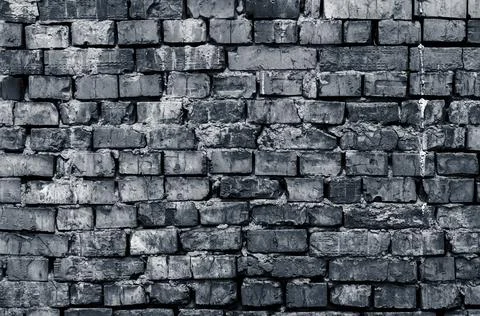 Grunge wall surface, texture of old red brick masonry, vintage background, bl Stock Photos