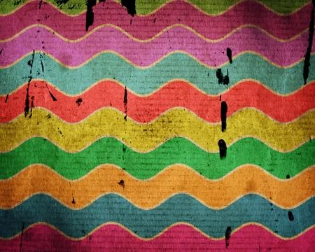 Grunge waves with spots of dirt Stock-Illustration