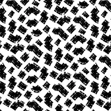 Grunge weave seamless pattern. Simple geometric print. Abstract geometric o.. Stock Illustration