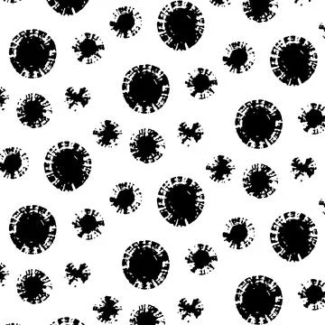 Grunge weave seamless pattern. Simple geometric print. Hand drawn grunge bl.. Stock Illustration