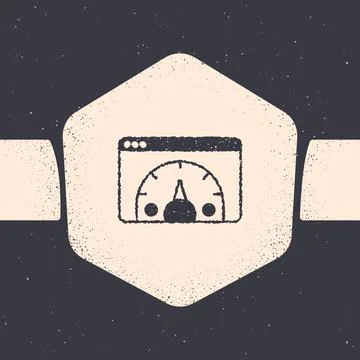 Grunge Web analytics information and development website statistic icon isolated Illustrazione stock