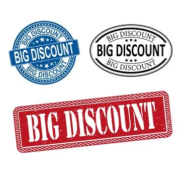 Grunge web rubber stamp set with text Big Discount Stock Illustration