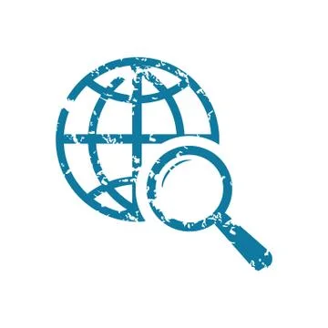 Grunge web search icon Illustrazione stock