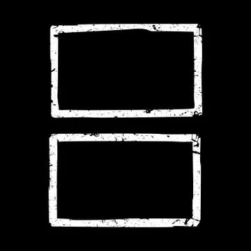 Grunge white borders Stock Illustration