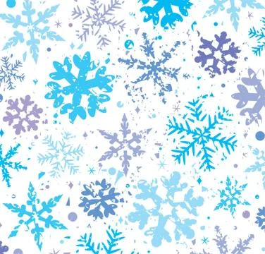 Grunge winter background with snowflakes Illustrazione stock