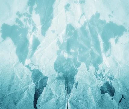 Grunge world map Stock Illustration