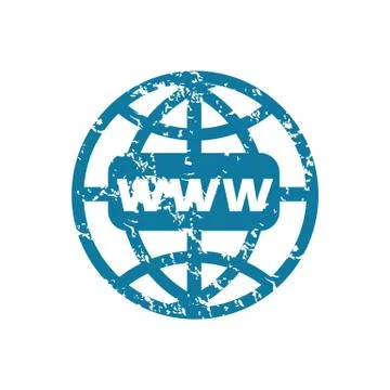 Grunge world net icon Illustrazione stock
