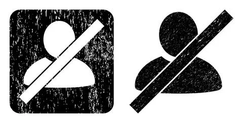 Grunge Wrong User Stencil Badge イラスト素材