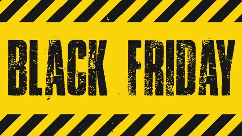 Grunge yellow background with black friday sign. Video stock 252133525