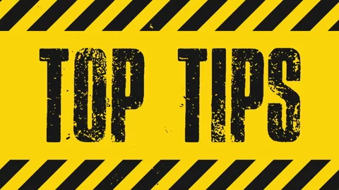 Grunge yellow background with top tips sign. 库存影片 252135808