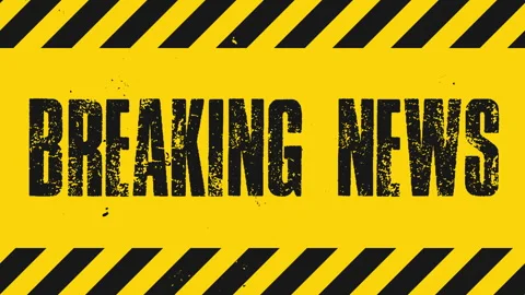 Grunge yellow background with under breaking news sign. Video stock 252133461