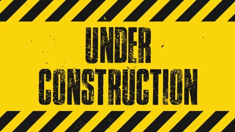 Grunge yellow background with under construction sign. Stock Footage 252136405