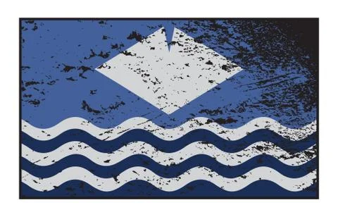 Grunged Isle Of Wight Flag Stock Illustration