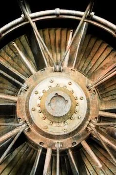 Grunged jet engine Stock Photos