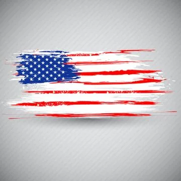 Grungy American Flag Background Stock Illustration